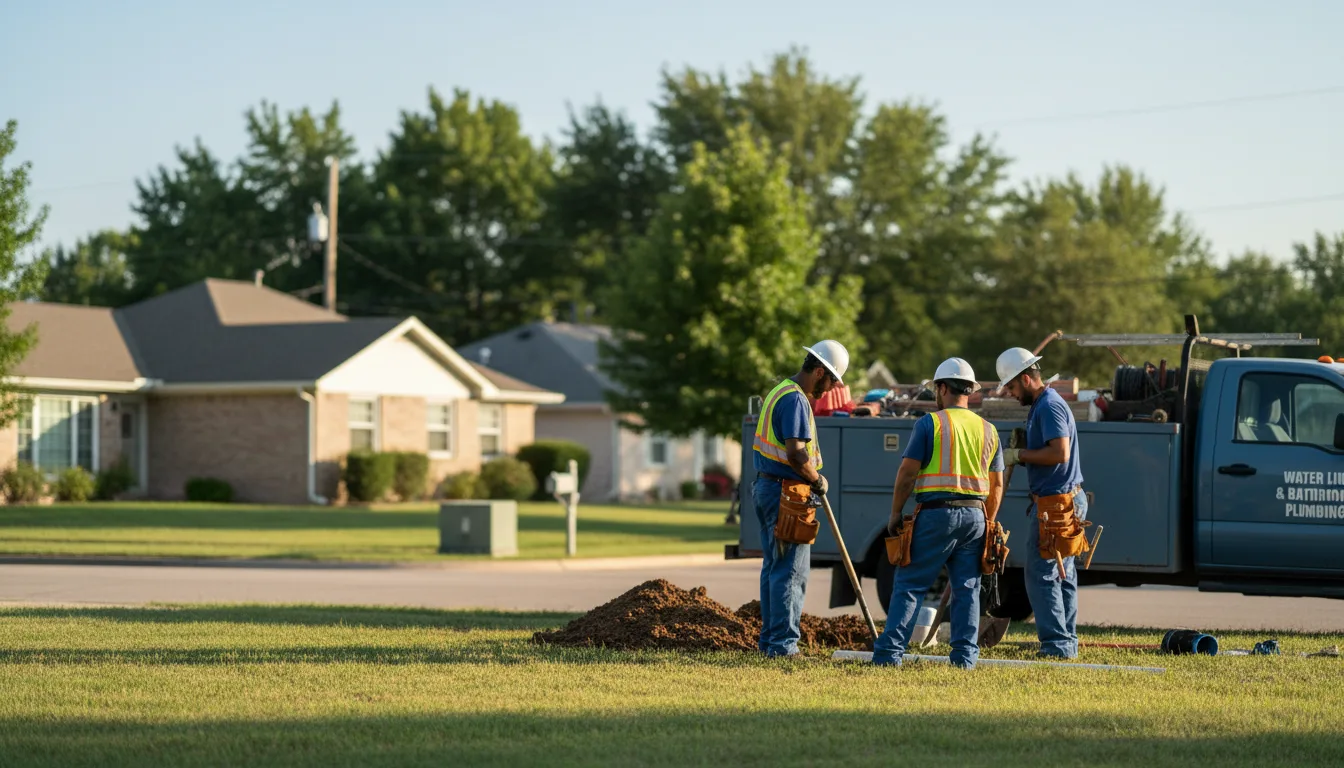 Residential water line and bathroom plumbing service in Clarence, NY